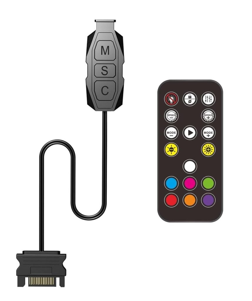 wavenex-argb-controller-5v-3pin-rgb-controller-for-pc-built-in-light-modescolour-mode-switch-with-sata-power-supply-argb-mini-controller-mini-argb-controller-non-remote-version